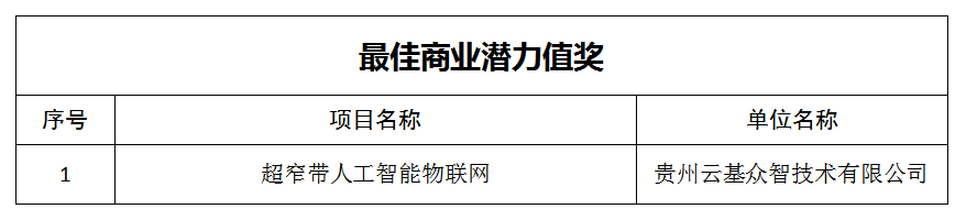 最佳商业潜力值奖